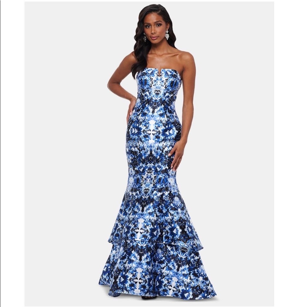 XSCAPE mermaid fitted dress